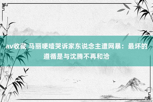 av收藏 马丽哽噎哭诉家东说念主遭网暴：最坏的遵循是与沈腾不再和洽