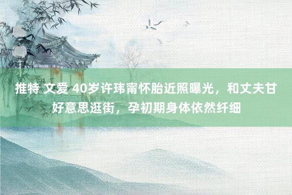 推特 文爱 40岁许玮甯怀胎近照曝光，和丈夫甘好意思逛街，孕初期身体依然纤细