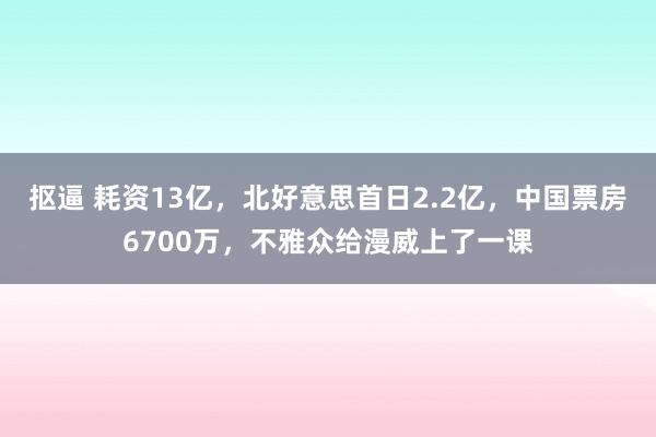 抠逼 耗资13亿，北好意思首日2.2亿，中国票房6700万，不雅众给漫威上了一课