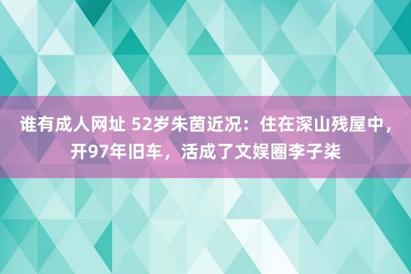 谁有成人网址 52岁朱茵近况：住在深山残屋中，开97年旧车，活成了文娱圈李子柒