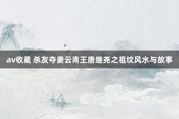 av收藏 杀友夺妻云南王唐继尧之祖坟风水与故事